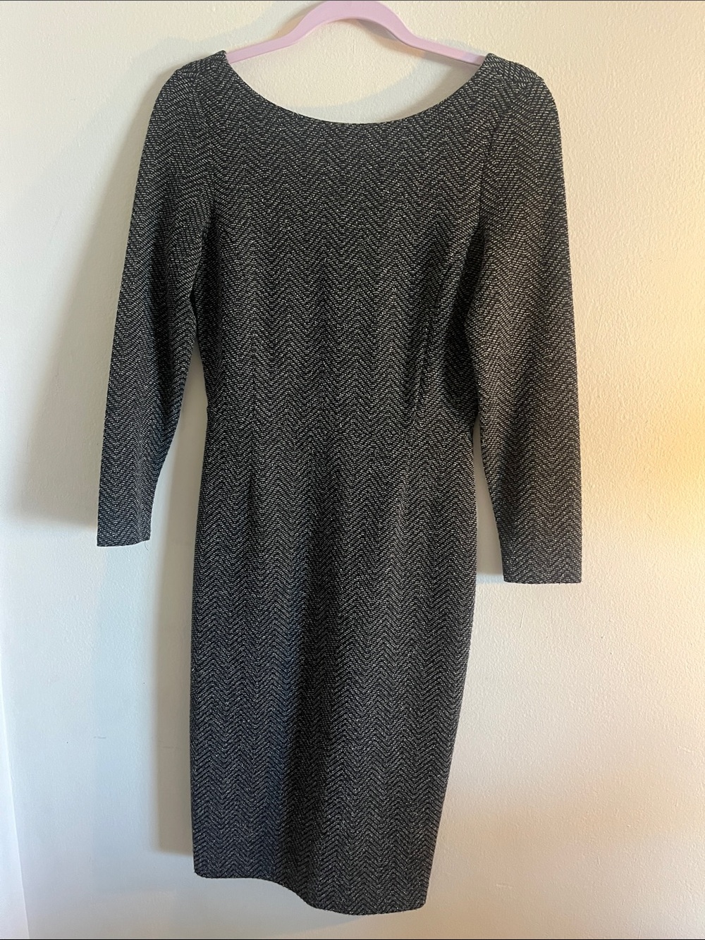 Banana Republic Charcoal Herringbone Dress